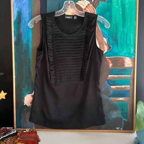 Mexx Black Sleeveless Blouse Size 36/L - Picture 15 of 16